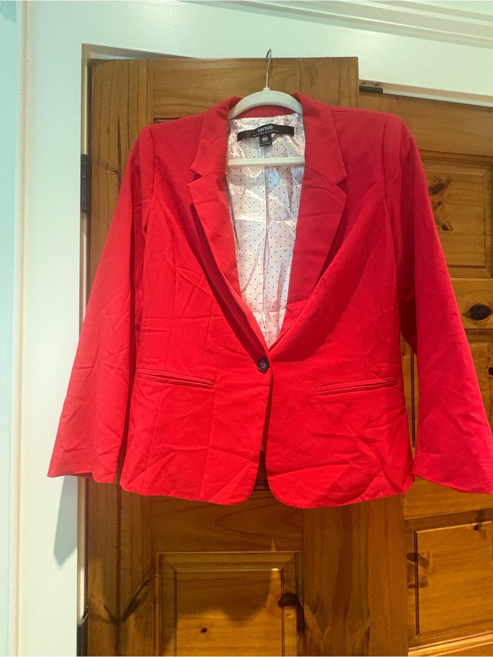 Kensie Red Single-Button Blazer